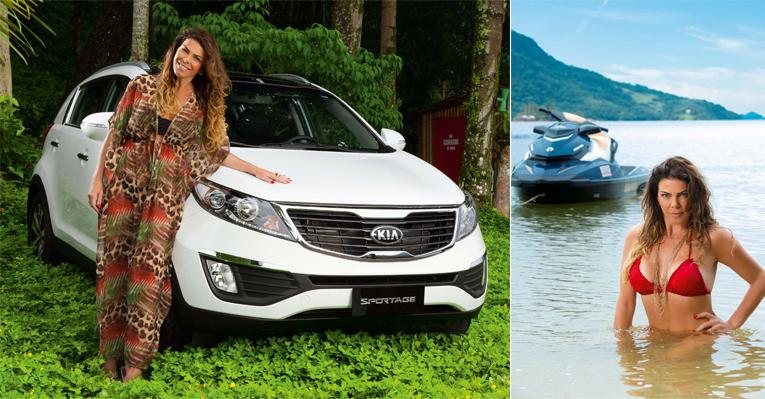 Em Angra dos Reis, a beldade exalta sua fase de autoconhecimento e mudanças. Ela confere o design arrojado do Kia Sportage. Banho de mar. - Cesar Alves