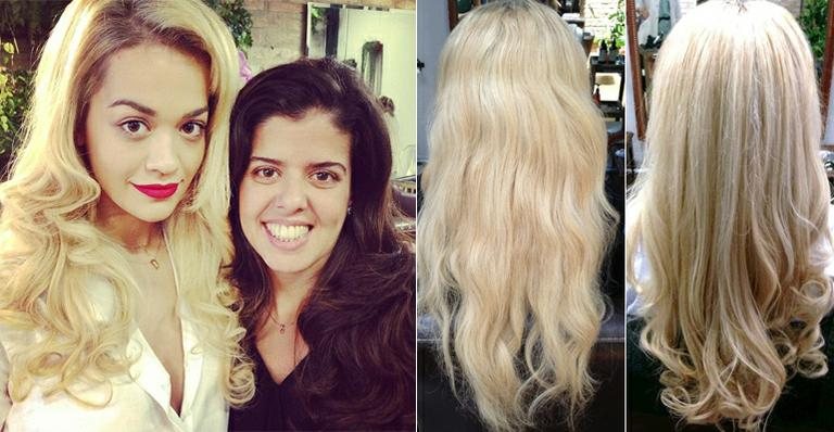 Rita Ora e Cris Dios, do salão Laces and Hair. O antes e o depois do cabelo de Rita Ora - Reprodução / Instagram