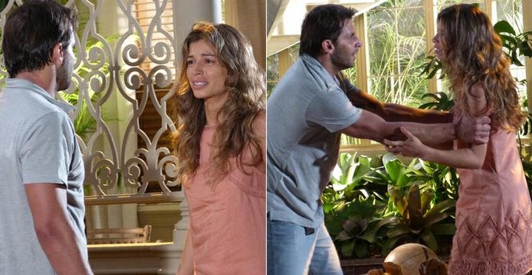 Cassiano (Henri Castelli) e Ester (Grazi Massafera) em 'Flor do Caribe' - Reprodução / TV Globo