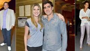 Ao lado do elenco, Marcelo Adnet recebe o carinho de Dani Calabresa na estreia de 'O Dentista Mascarado' - Alex Palarea e Léo Marinho / AgNews