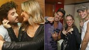 Claudia Leitte é só chamego com o marido, Márcio Pedreira. À direita, faz careta com Felipe Pezzoni e Marcelinho, os novos vocalistas da Banda Eva - Fred Pontes/Divulgação