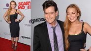 Lindsay Lohan e Charlie Sheen na première de 'Todo Mundo em Pânico 5' - Getty Images