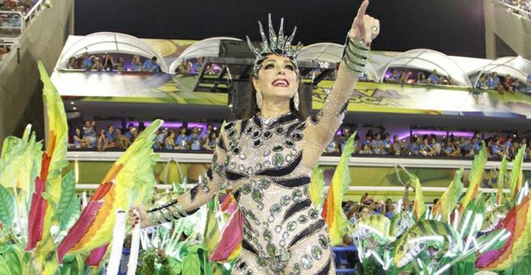 Christiane Torloni em desfile da Grande Rio em 2013 - AgNews