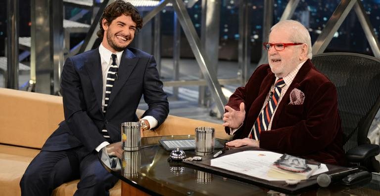 Alexandre Pato e Jô Soares - TV Globo / Ricardo Martins