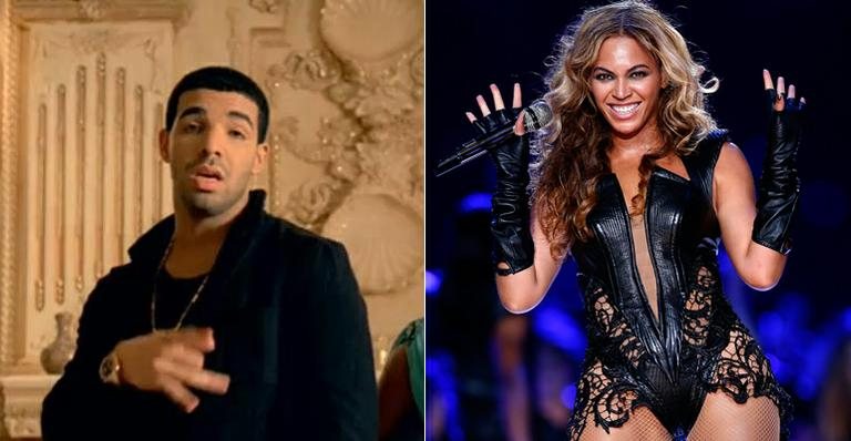 Rapper Drake homenageia Beyoncé em nova música de trabalho - Foto-montagem