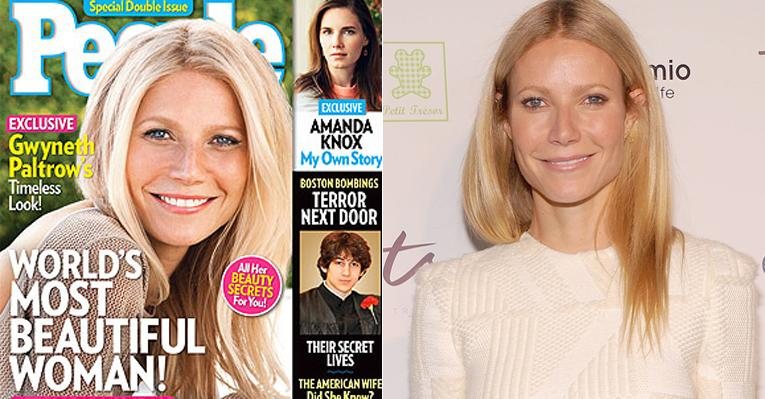 Gwyneth Paltrow é eleita a mulher mais bonita do mundo pela revista 'People' - Foto Montagem