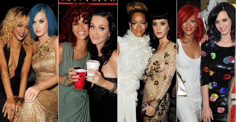 Os momentos de Katy Perry e Rihanna - Getty Images