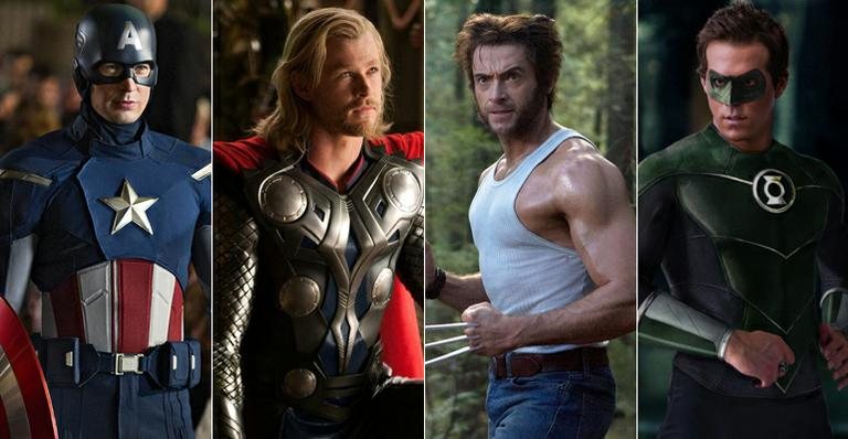 Capitão América, Thor, Wolverine e Lanterna Verde - Reprodução