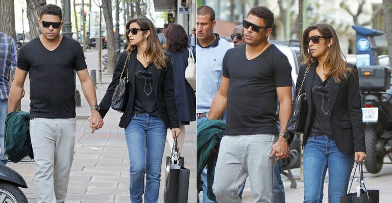 Ronaldo Nazário e Paula Morais passeiam em Madri - Grosby Group