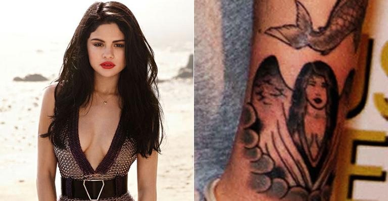 Tatuagem de Justin Bieber parece o rosto de Selena Gomez - Elle/Reprodução