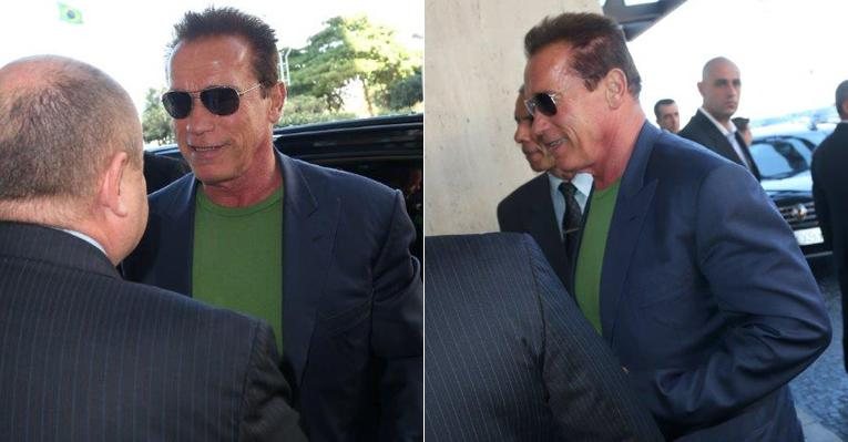 Arnold Schwarzenegger já está no Brasil para participar de evento - André Freitas / AgNews