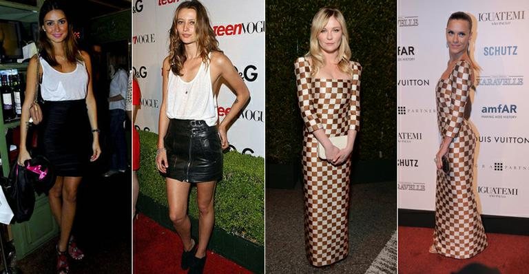 Celebridades com looks idênticos - Fotomontagem