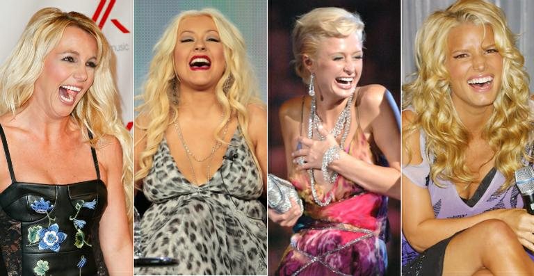 Britney Spears, Christina Aguilera, Mariah Carey e Jessica Simpson - Getty Images