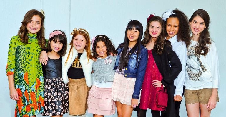 O grupo das Chiquititas: Rayssa Chaddad, Carolina Chamberlain, Giulia Garcia, Gabriella Saraivah, Cinthia Cruz, Lívia Inhudes, Julia Olliver e Giovana Grigio. - João Passos