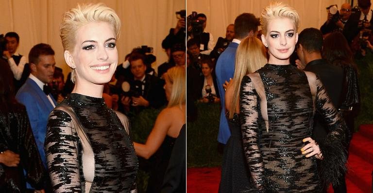 Anne Hathaway pinta os cabelos de loiro - Getty Images