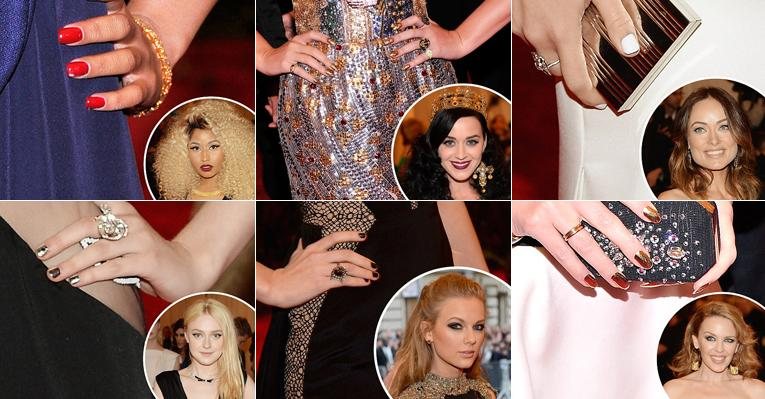 Famosas criam harmonia no look com belas e criativas unhas - Fotomontagem