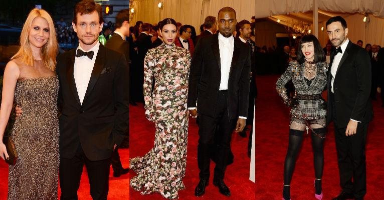 Claire Danes e o marido Hugh Dancy, Kim Kardashian e Kanye West e Madonna com o estilista Riccardo Tisci - Getty Images