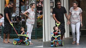 Luana Piovani e Pedro Scooby levam o filho Dom para passear no Rio de Janeiro - Wallace Barbosa / AgNews