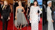 Jaime King, Julianne Hough, Ashley Madekwe e Nicole Richie foram ao Met Ball usando vestidos da fast fashion Topshop. Em breve, os modelos estarão à venda em pontos físicos e na internet - Foto-montagem