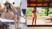 Cinco meses após o nascimento de Vivian, a top Gisele Bündchen está com um corpo escultural. E qualquer mulher pode emagrecer depois do parto, basta ter dedicação e cuidado com alimentação - Foto-montagem