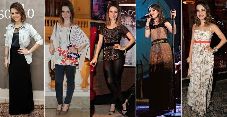 Looks da cantora Sandy - Arquivo CARAS