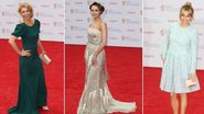 Aprenda a usar os vestidos do red carpet do Bafta em festas de casamento - Foto-montagem/ Getty Images