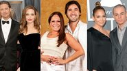 Brad Pitt e Angelina Jolie; Susana Vieira e Sandro Pedroso; Jennifer Lopez e Casper Smart - Arquivo CARAS