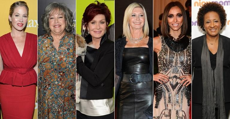 Christina Applegate, Kathy Bates, Sharon Osbourne, Olivia Newton-John, Giuliana Rancic  e Wanda Sykes - Getty Images