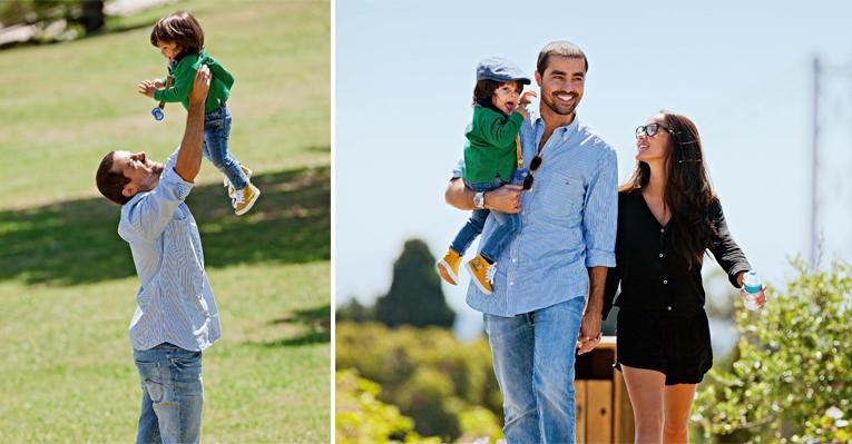 O casal, junto há três anos, nunca escondeu que o objetivo é formar uma grande família. Em um jardim de Lisboa, cidade natal do ator, eles celebram a boa nova. - Caras Portugal