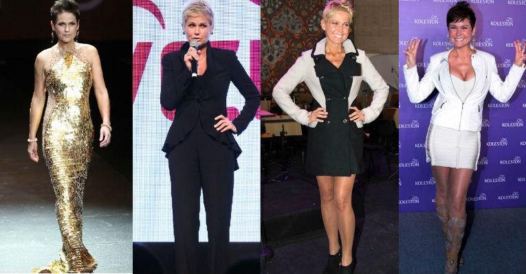 O guarda-roupa de Xuxa tem opções que circulam no ambiente de trabalho e em festas glamourosas. Confira! - Foto-montagem