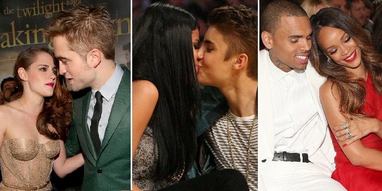 Os casais "Robsten", "Jelena" e "Chrianna", um vai e volta sem fim - Foto-montagem