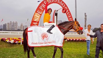 Nelson Alexandre dos Santos com o cavalo Gober - Gustavo Scatena