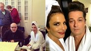 Ivete Sangalo com o diretor Bruno Barreto e com Marcelo Serrado nos bastidores de 'Crô' - Instagram/Reprodução