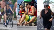 Luiza Tomé; Thiago Rodrigues e o filho Gabriel, e Renata Ceribelli: domingo de sol no Rio de Janeiro - Dilson Silva / AgNews e J. Humberto / AgNews