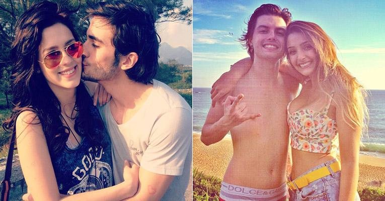 Qual o casal mais fofo? Fiuk e Sophia Abrahão ou Pe Lanza e Gabriela Merjan - Fotomontagem