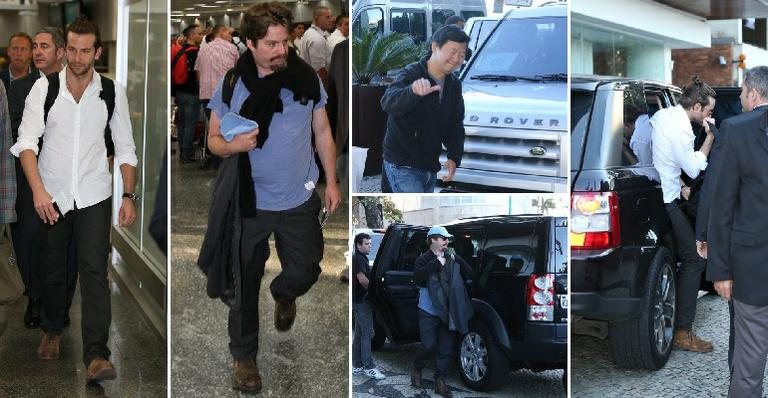 Elenco de 'Se Beber, Não Case' desembarca no Aeroporto Internacional do Rio de Janeiro e vai para o hotel em que ficará hospedado, em Ipanema - Delson Silva, Gabriel Rangel e Andre Freitas/Ag News