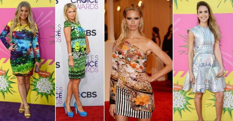 As estampas digitais que tornaram Mary Katrantzou famosa conquistaram o red carpet! - Foto-montagem/ Getty Images