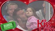 David Beckham e Harper na Câmera do Beijo - Reprodução