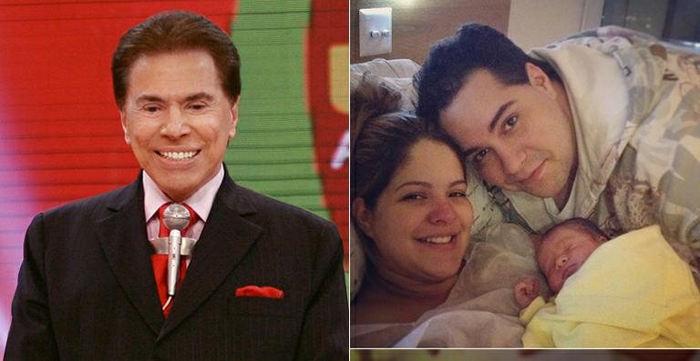 Silvio Santos; Tiago Abravanel, Ligia e o bebê Miguel - Reprodução / Instagram