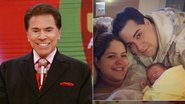 Silvio Santos; Tiago Abravanel, Ligia e o bebê Miguel - Reprodução / Instagram