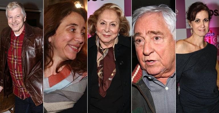 Miguel Falabella, Marisa Orth, Aracy Balabanian, Luis Gustavo e Márcia Cabrita: Elenco de 'Sai de Baixo' se reúne em São Paulo - Léo Franco/AgNews