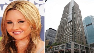 Prédio da atriz Amanda Bynes, em que ela morava em Nova York - Getty Images/Foto montagem