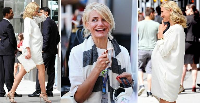 Cameron Diaz e a barriga de mentira. Até assim ela fica bem! - The Grosby Group