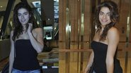 A modelo Alyson le Borges antes e depois da escova - Francisco Cepeda/AgNews