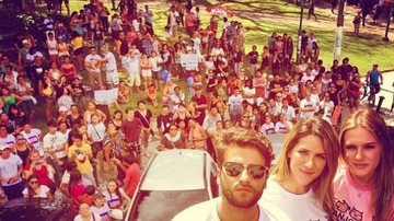 Bruno Gagliasso, Giovanna Ewbank e Fiorella Mattheis participaram de ato de repúdio ao extermínio de animais no Pará - Reprodução/Instagram