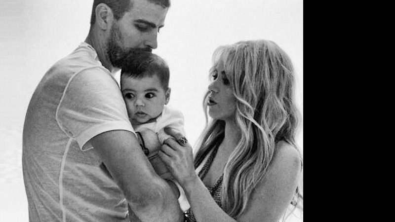 Piqué, Shakira e Milan - Reprodução