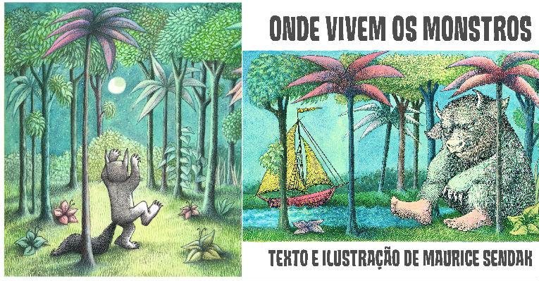 O livro "Onde Vivem os Monstros" de Maurice Sendak, homenageado hoje pelo Google - Divulgação