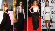 Jennifer Aniston, Kristen Stewart, Jennifer Lawrence e Alessandra Ambrosio são adeptas dos vestidos preto e branco. Aprenda a usar! - Foto-montagem/ Getty Images