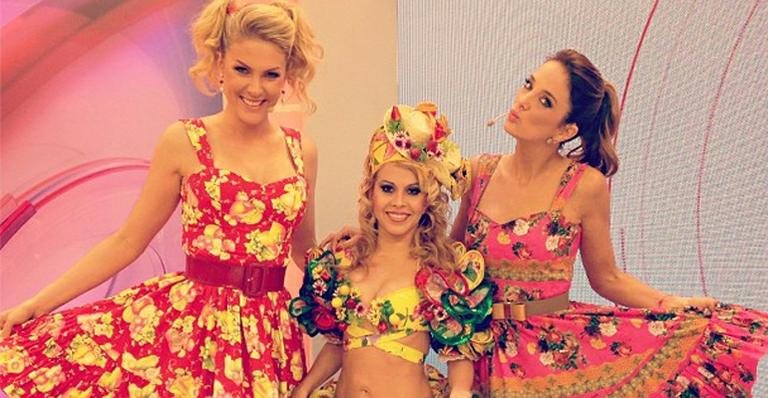 Joelma participa da festa junina do 'Programa da Tarde' com Ana Hickmann e Ticiane Pinheiro - Instagram/Reprodução