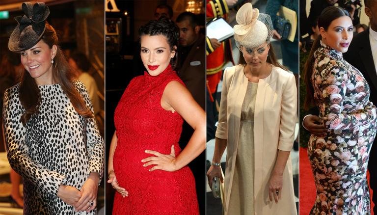 As futuras mamães Kate Middleton e Kim Kardashian, quem vai dar à luz primeiro? - Getty Images/Foto-montagem